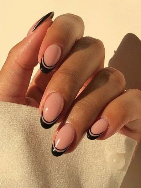 simple black nail designs