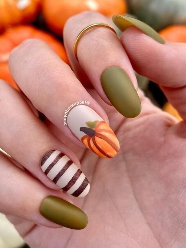 Simple Thanksgiving Nail Designs for Fall