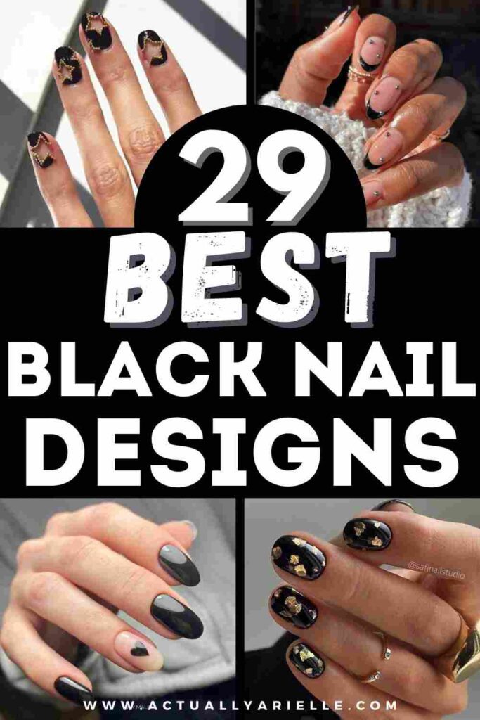Black shiny and matte nail design with black sugar nail art. - YouTube