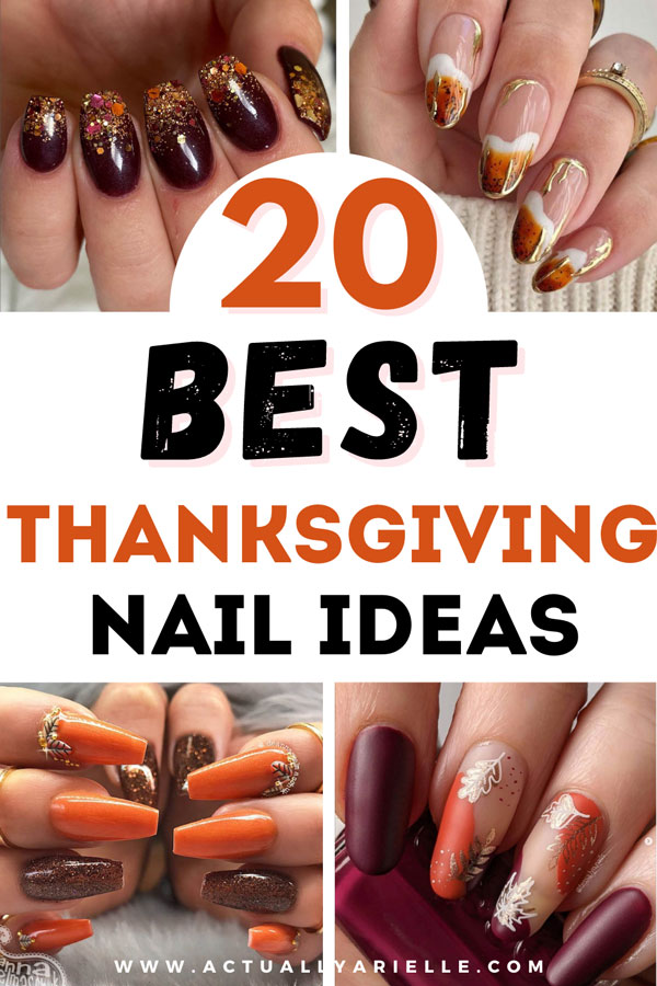 simple thanksgiving nail ideas