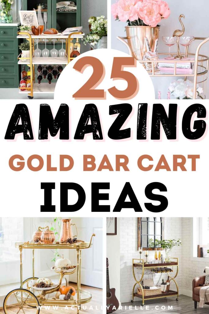 gold bar cart ideas