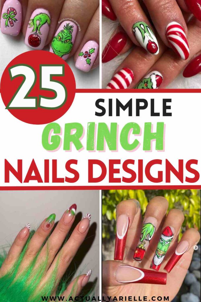 simple grinch nails