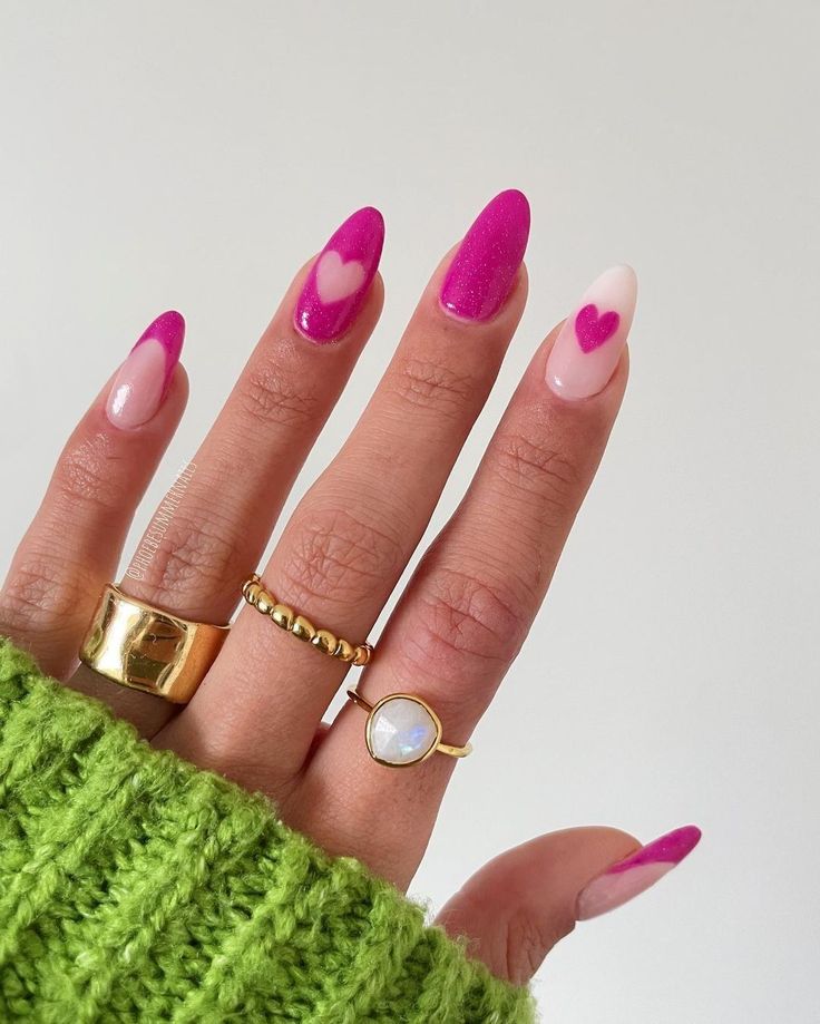 dark pink nail designs simple