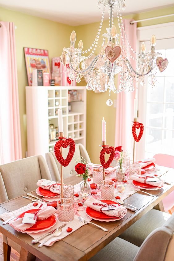 diy table decorations for valentines
