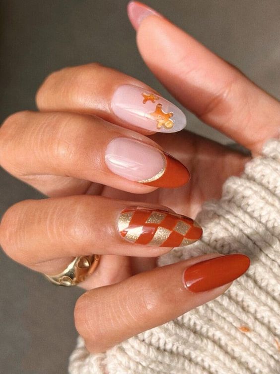 gingerbread nails simple