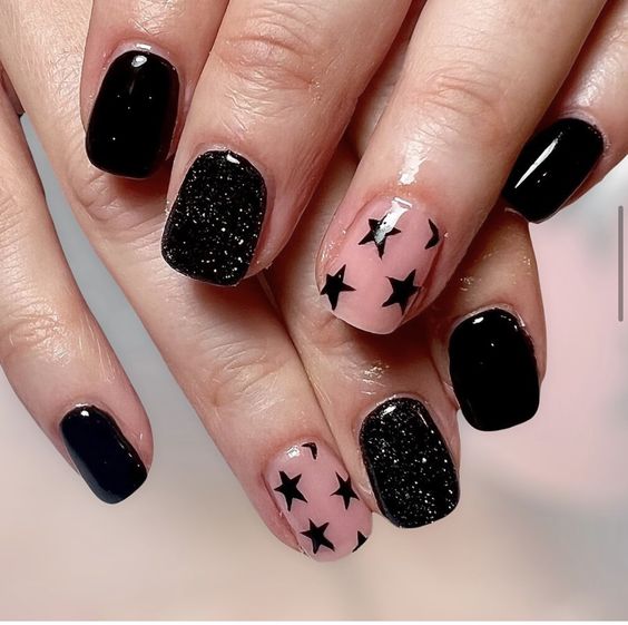 new years eve nails black