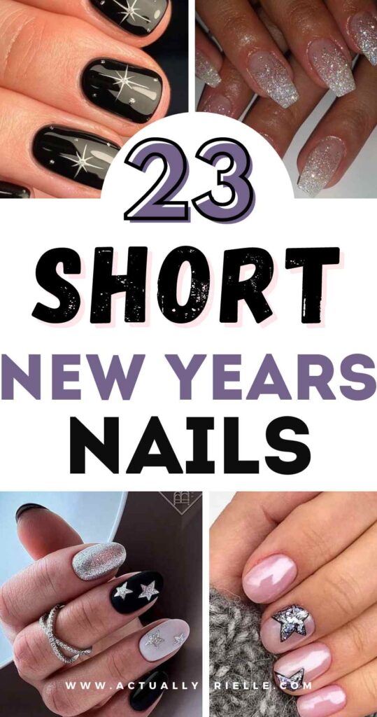 new years nails short