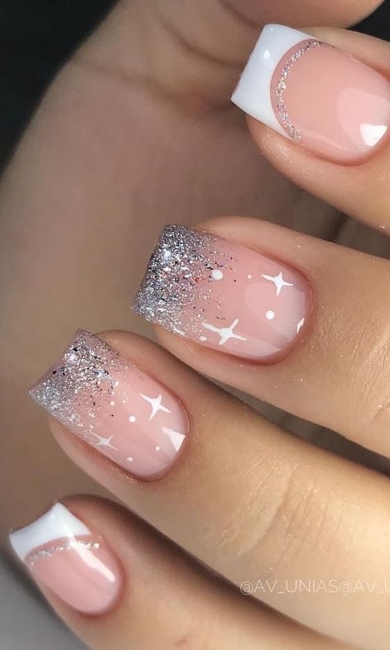 new years nails short gel