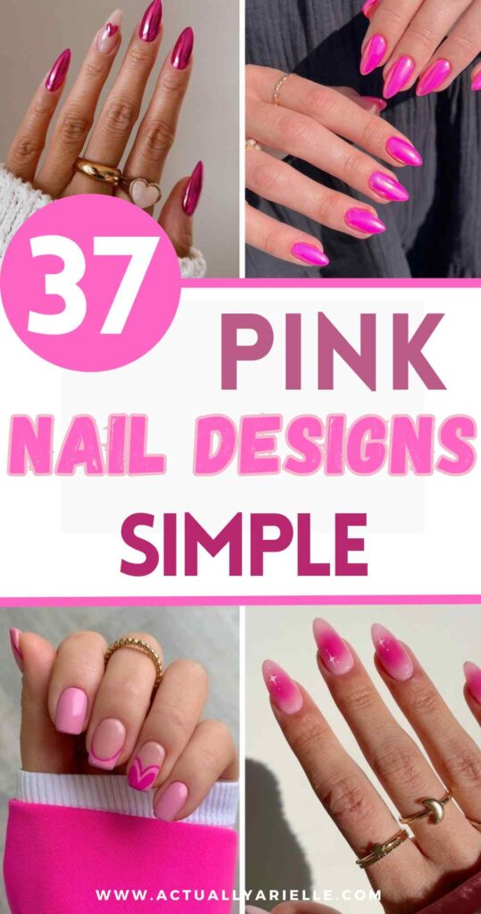 32 Hottest & Cute Summer Nail Designs : Fun, Pretty, Glitter Pink Nail  Design