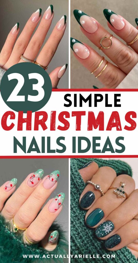 simple Christmas nails ideas