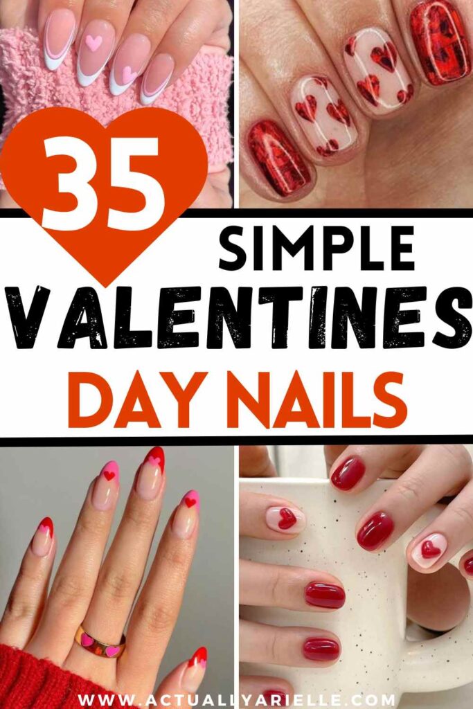 simple valentines day nails