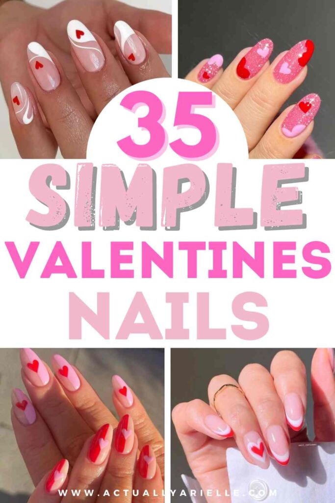 simple valentines nails