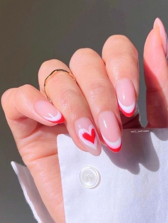 simple valentines nails acrylic