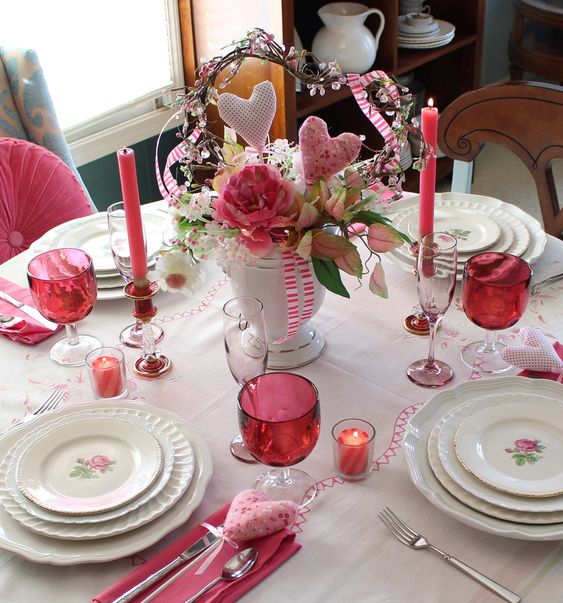 valentines day table centerpiece