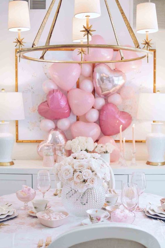valentines party table decor