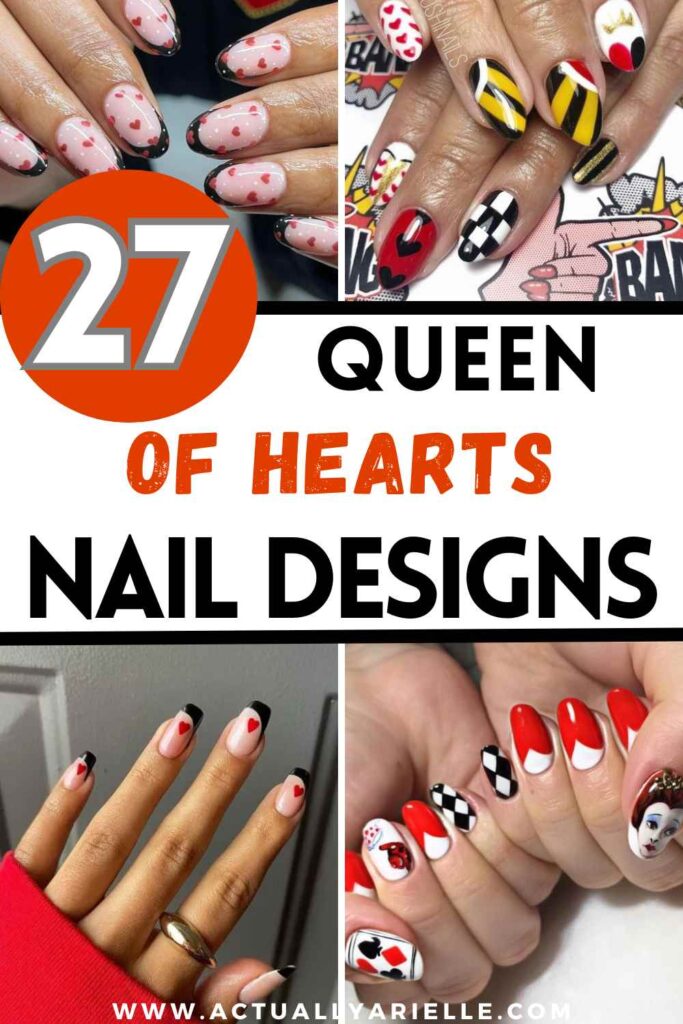 queen of hearts nail designs