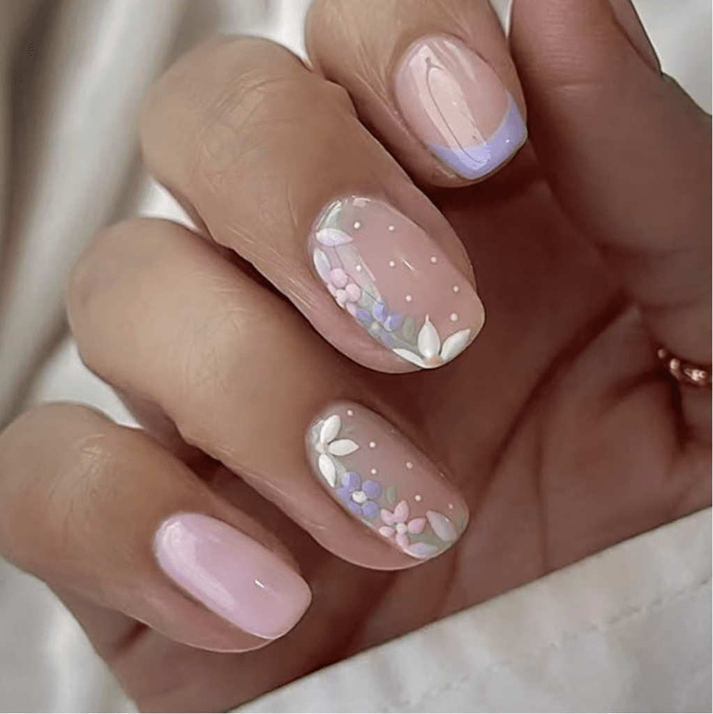 classy spring nails short
