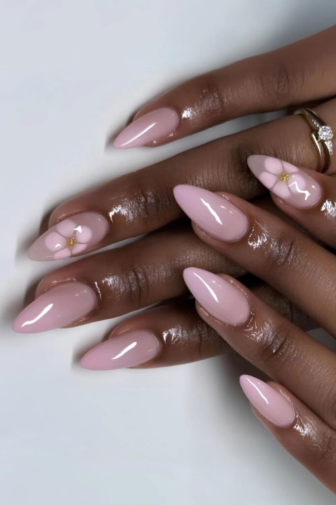 simple classy spring nails almond shape